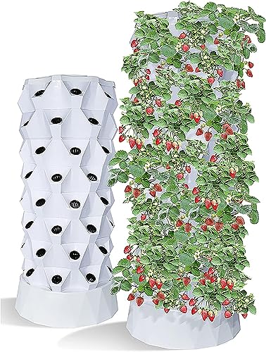 Hydroponik-Anbausystem, Hydroponik-Anbausets 80 Töpfe Hydroponik-Turm-Set |Hydroponisches Anbausystem Hydroponisches Anbauset für den Innen- und Außenbereich mit feuchtigkeitsspendendem Pump von Generic