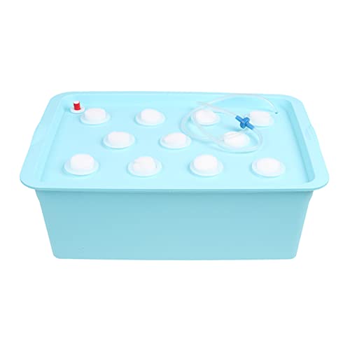 Hydroponik-Anbausystem, Hydroponik-Anbausystem 11 Löcher Anzuchttöpfe erdloses Gemüse Anbau Sämling Anbaubox mit Luftpumpe (blau) von Generic