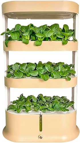 Hydroponik-Anbausystem, Hydroponik-Anbausystem für den Garten, 48 Pods, Hydroponik-Turm, Pflanzenkeimungsset, Aeroponik-Anbauset mit LED-Wachstumslicht, automatische Bewässerung/1 Stück von Generic