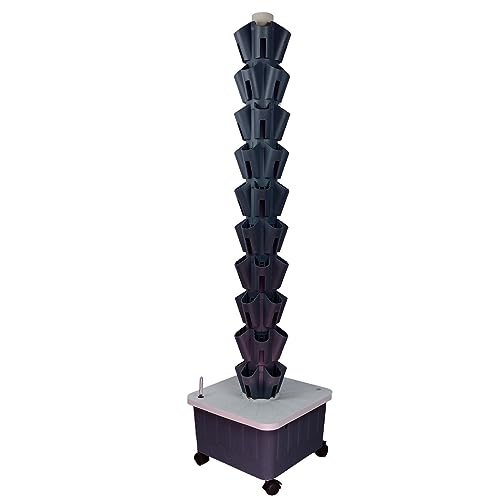 Hydroponik-Anbausystem, Hydroponik-Systeme, Aeroponischer Turmgarten, für den Indoor-Gartenbau, zum Anbau von Kräutern, Obst und Gemüse, 40/50/60 Löcher, Grau-12 Etagen Hydroponik-Anbausystem, Hydroponik-Systeme, Aeroponischer Turmgarten, für den Indoor-Gartenbau, zum Anbau von Kräutern, Obst und Gemüse, 40/50/60 Löcher, Grau-12 Etagen von Generic