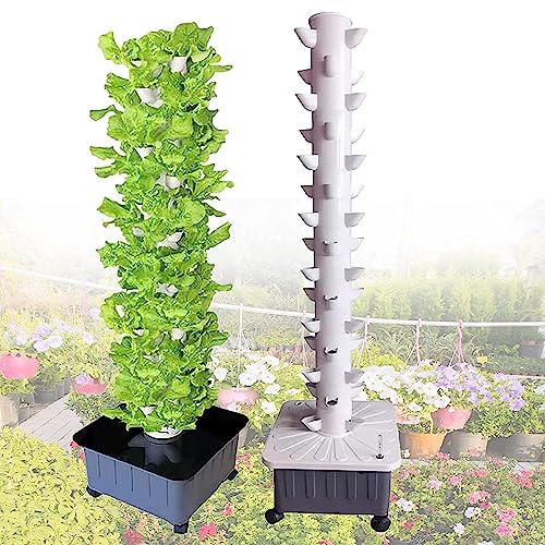 Hydroponik-Anbausystem, Hydroponik-Turm, der sy Indoor Hydroponic Grow Sys Vertical Grow Tower 15 Schicht 45 Pflanzenstandorte mit Pumpe und beweglichem Wassertank, 110V von Generic