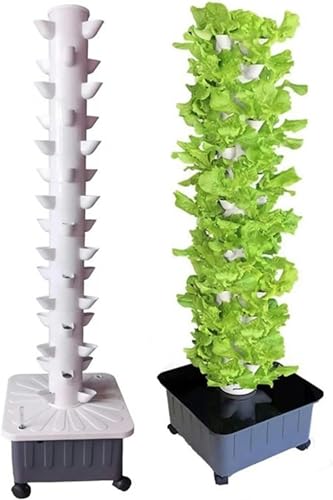 Hydroponik Anbausystem,Hydroponik Anbau System DIY Balkon Hydroponik Anbau Sys Abnehmbare Pp Kolonisation Tassen Haus Garten Bauernhof Gewächshaus Vertikaler Turm Pflanzgefäße Hydroponischer von Generic