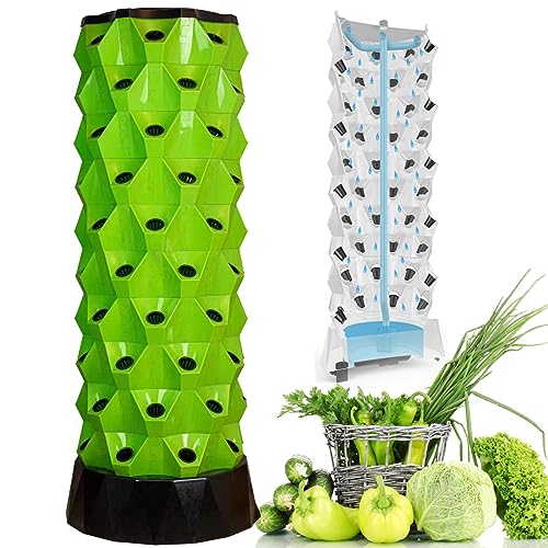 Hydroponik-Anbausystem,Hydroponik-Anbausystem,Erdloser Anbau Anbau Hydroponik-Turm-Set,Indoor-Garten Hydroponisches Anbausystem Vertikaler Turm,Indoor-Garten-Set,Grün-8 Stockwerke von Generic