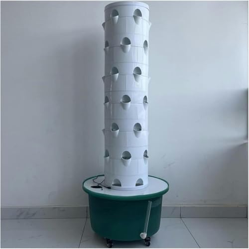 Hydroponik-Anbausystem Hydroponik-Turm-Anbausystem Gewächshaus Vertikales Hydroponik-Anbauset Runder Typ Aeroponik-Systemturm Gartenbepflanzung Salat Erdbeere Zuhause Küche Einfach zu von Generic