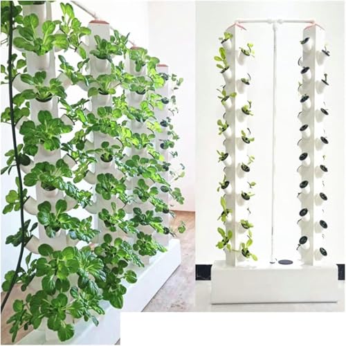 Hydroponik-Anbausystem Hydroponik-Turm-Anbausystem Hydroponik-Turm-Anbausystem Vertikaler Hydroponik-Turm für den Innenbereich Gardeeroponic-Anbausystem-Kit Pflanzrahmen für Obst, Gemüse von Generic
