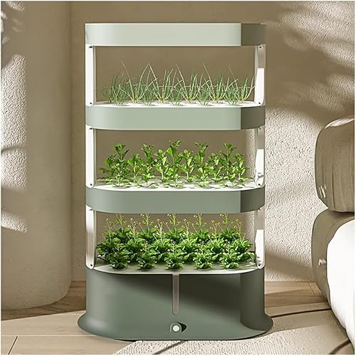 Hydroponik-Anbausystem Hydroponische Anbau-Kits Bodenstehender Hydroponik-Turm, 48-Pods-Hydroponik-Anbausystem für den Garten, Aeroponik-Anbau-Kit mit automatischer Bewässerung, Wachstumslic von Generic