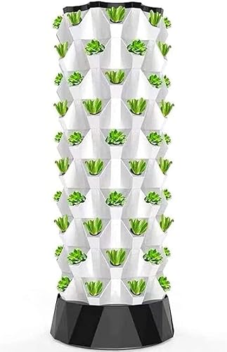 Hydroponik-Anbausystem Hydroponische Anzuchtsets Hydroponischer Turm 48 Töpfe Hydroponisches Pflanzsystem für den Innen- und Außenbereich Mehrschichtiges erdloses Pflanzset für Gemüse, Obst von Generic