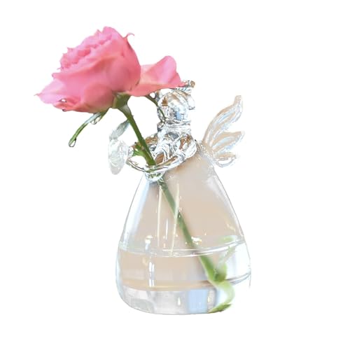 Hydroponische Blumenvase Aus Glas – Dekorative Blumenvase, Engels-Blumenvase Aus Glas | Klarer Blumenbehälter Für Den Tisch, Engel-Hydrokulturvase, Klare Dekorative Vasen Für Gläser von Generic
