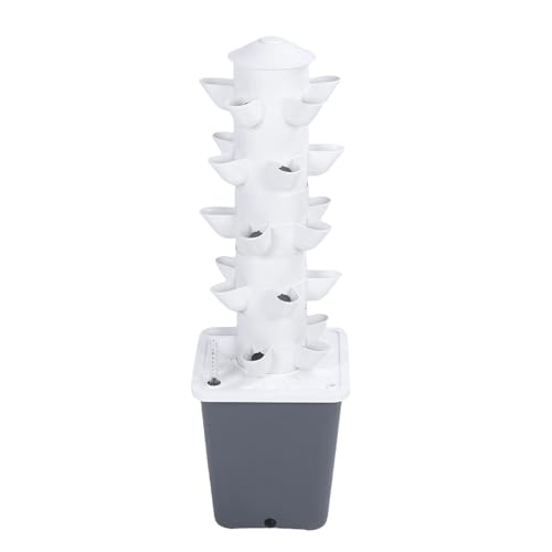 Hydroponischer Wachstumssystemturm, Genügend Platz 3D Innenhydroponic Wachstumssystem Raumsparung Vertikaler Mini (EU-Stecker) von Generic