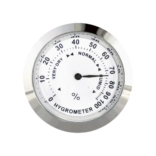 Hygrometerthermometer - Hydrometer Feuchtemessgerät | Hoher Präzision Analog Runder Feuchtigkeitssensor | Hygrometer Monitor Feuchtigkeitsmesser Für Humidor-Schranktöpfe Pflege Und Wartung von Generic