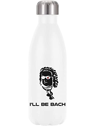 I'll Be Bach Musician Terminator Mashup 350 ml Wasserflasche Styled Thermoflasche Edelstahl BPA-freie Thermoskanne Weiß One Size von Generic