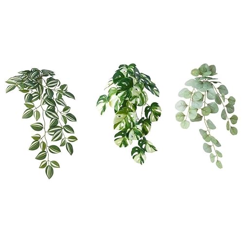 I.K.E.A. Fejka Kunstpflanze mit Wandhalterung, für drinnen und draußen, Grün, 3 Stück von Generic