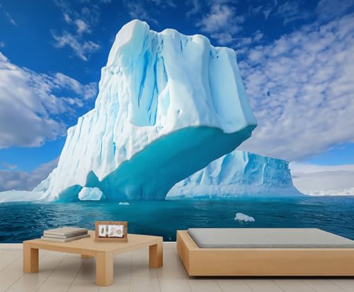 Ice Berg Wandbild Meereslandschaft Wandtapete Blauer Himmel und Weiße Wolken Tapete Natur Landschaft Tapete für Schlafzimmer Wohnzimmer Poster 100X70cm Ice Berg Wandbild Meereslandschaft Wandtapete Blauer Himmel und Weiße Wolken Tapete Natur Landschaft Tapete für Schlafzimmer Wohnzimmer Poster 100X70cm von Generic