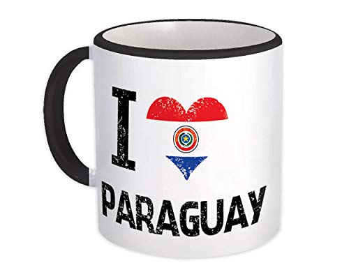 Ich liebe Paraguay : Geschenk Becher : Herz Flagge Land Wappen Paraguayan Expat von Generic