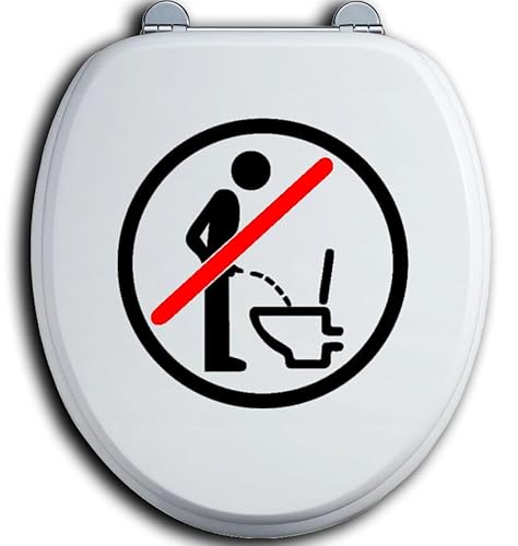 Im Sitzen pinkeln WC Deckel Toilettendeckel Bad Klo Aufkleber Sticker urinieren WC-Deckel Klo-Deckel Im Sitzen pinkeln WC Deckel Toilettendeckel Bad Klo Aufkleber Sticker urinieren WC-Deckel Klo-Deckel von Generic