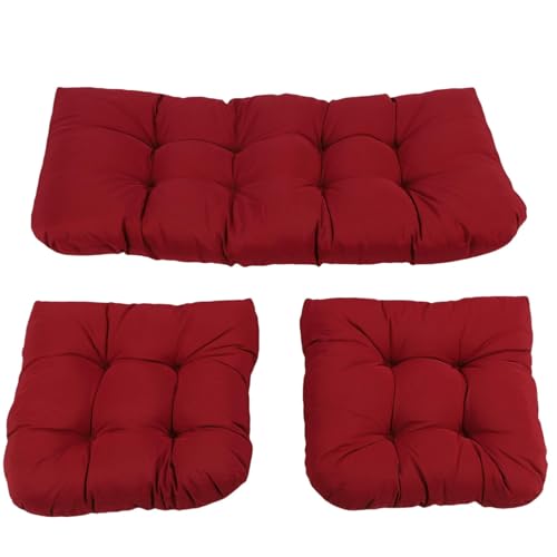 Indoor Tufted Wicker Stuhl Kissen Set Polyester Stoff Premium Stoff Widerstandsfähige Terrassenstuhl Bequeme U -Formkissen für Balkon oder Andere Außenbereiche Einfach zu Reinigen von Generic