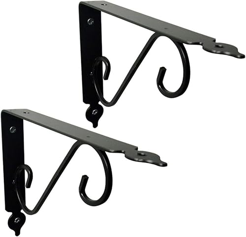 Industrial Vintage Regalhalterung 5.5/7/9/11ih, Dekorative Halterung In Weiß Schwarz, Wandregal Für Zuhause, Büro, Bad, Küche, Heimwerker, Für Den Innen- Oder Außenbereich, Black, 29×24cm/11×9inch Industrial Vintage Regalhalterung 5.5/7/9/11ih, Dekorative Halterung In Weiß Schwarz, Wandregal Für Zuhause, Büro, Bad, Küche, Heimwerker, Für Den Innen- Oder Außenbereich, Black, 29×24cm/11×9inch von Generic
