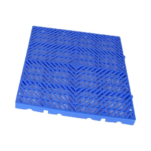 Industrielles Farbeimer-Tablett-Set Aus Kunststoff – 5-Teilige, Leichte Palette Zur Auffangung Von Verschüttungen, Einfach Zu Verbindende, Langlebige Bodenaufbewahrungslösung/Blue-5 Pcs/40 * 40 * 3Cm von Generic