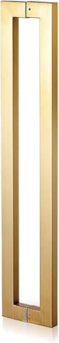 Innen Außen Vordertür Griff Glas Dusche Push Pull Türgriff Moderner Schiebetür Griff Rechteck Doppelseitig 24/31/39/47/59 Zoll Lang, Gold, 80cm/2.6ft Innen Außen Vordertür Griff Glas Dusche Push Pull Türgriff Moderner Schiebetür Griff Rechteck Doppelseitig 24/31/39/47/59 Zoll Lang, Gold, 80cm/2.6ft von Generic
