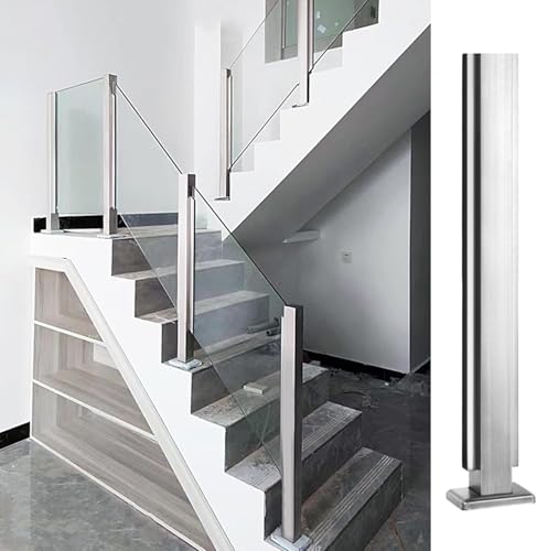 Innentreppen Glasgeländerpfosten, Edelstahl-Deck-balusters-pfosten Für Balkonleitplanken, Pavillon-Veranda-treppe Außen, Mit Zapfenschlitzen Und Robuster Basis, Endpfosten, Middle Post, 75cm/29.5in Innentreppen Glasgeländerpfosten, Edelstahl-Deck-balusters-pfosten Für Balkonleitplanken, Pavillon-Veranda-treppe Außen, Mit Zapfenschlitzen Und Robuster Basis, Endpfosten, Middle Post, 75cm/29.5in von Generic