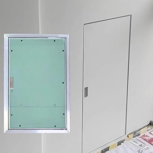 Inspection Flap Drywall Inspection Flap Made of Plasterboard with Metal Frame, Plasterboard Aluminium Access Panel Inspection Hatch For Basement Shower Water Meter Cables(22x36in/550x900mm) von Generic