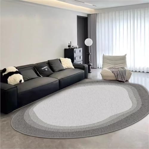 Irregular Shaped Area Teppiche Fluffy Faux Wolle Teppich Indoor Rutschfester Waschbarer Teppich Für Schlafzimmer Spielzimmer Weiche Bodenmatten(Grau,300x400cm) von Generic
