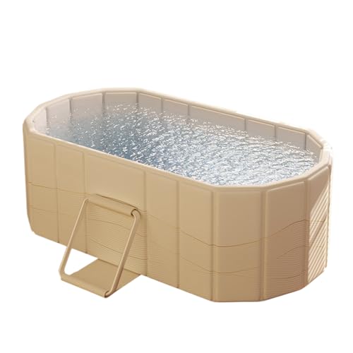 Isolierter Eimer - Faltbare Badewanne | Große Einweichwanne, tragbarer Heiß- oder Eisbadeimer für Erwachsene, leichtes Badezimmerzubehör mit Drainage, kompakte Badewanne im Spa-Stil, faltbare Soaki von Generic