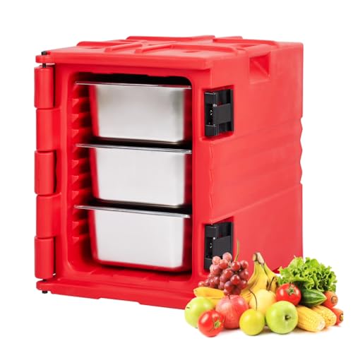 Isolierter Speisenbehälter 82 qt Warmhaltebox für die Gastronomie mit Doppelschnallen und Rollen Stapelbarer Seitenlader für Catering, Versammlungen, Restaurants, Partys von Generic