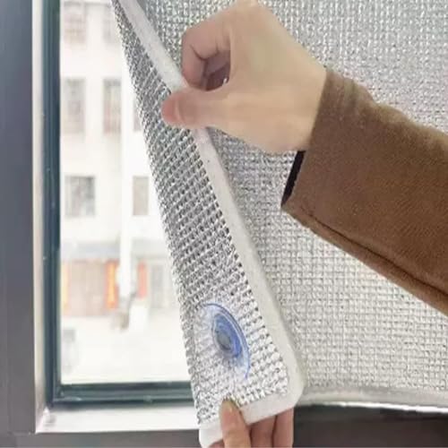 Isolierung Reflektierende Fensterfolie Lichtblockierende Glasfolien Aluminiumfolie Sichtfenster Folie Uv-isolierfolie, One Color, 47x94in von Generic
