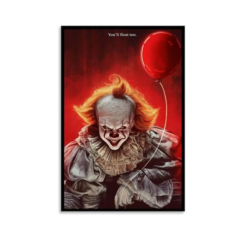 It Horror Movie Poster Scary Poster of Pennywise Poster, Kunst-Poster, Leinwand, Wandkunstdrucke, Geschenke, Foto, Bild, Gemälde, Raumdekoration, Heimdekoration20x30inch(50x75cm) von Generic