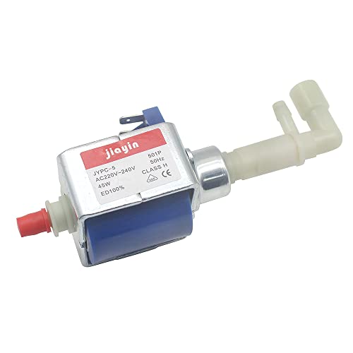 JIAYIN JYPC-501P AC 220V bis 240V 45W Elektromagnetische Magnet-Wasserpumpe mit Druckentlastungsventil für Kaffeemaschine, elektrische Bügeleisen, Dampfmop, Kleidungsdampfer, Staubsauger von Generic