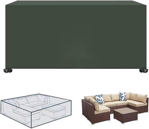 Ja Garde Furiture Abdeckungen 250 * 110 * 90cm wasserdichte Rechteckige Outdoor-furiture Abdeckung Für Tischstühle Ratta Furiture Abdeckungen Große Terrassenüberdachung, Coffee, 250 * 110 * 90cm von Generic