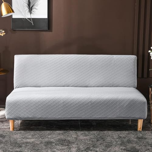 Jacquard-Stretch-futon-schlafsofabezug Einfarbig Form Fit Verdicken All-Inclusive-futonbezug Staubdichter, Rutschfester Faltbarer Couchbezug, Light Grey, 190—210cm Jacquard-Stretch-futon-schlafsofabezug Einfarbig Form Fit Verdicken All-Inclusive-futonbezug Staubdichter, Rutschfester Faltbarer Couchbezug, Light Grey, 190—210cm von Generic