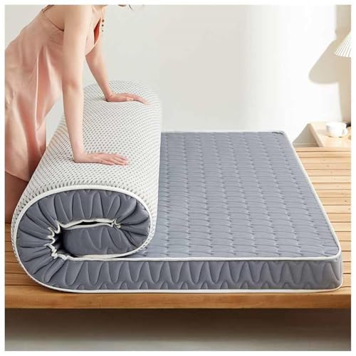 Japanische Faltbare Futonmatratze, kompakt und leicht, ideal für kleine Räume, Camping Gästezimmer, einfache Aufbewahrungslösung(Gray,120x190cm) von Generic