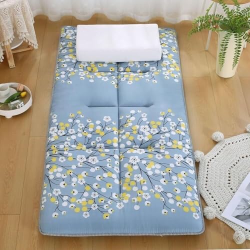 Japanische Futon-Bodenmatratze, Zusammenklappbare Bodenschlafunterlage, Tragbares Aufrollbares Gästebett, Futonmatte Für Camping-Schlafsaalreisen Japanische Futon-Bodenmatratze, Zusammenklappbare Bodenschlafunterlage, Tragbares Aufrollbares Gästebett, Futonmatte Für Camping-Schlafsaalreisen von Generic