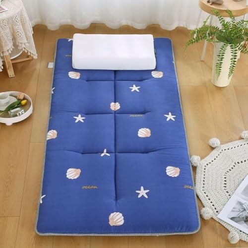 Japanische Futon-Bodenmatratze, Zusammenklappbare Bodenschlafunterlage, Tragbares Aufrollbares Gästebett, Futonmatte Für Camping-Schlafsaalreisen Japanische Futon-Bodenmatratze, Zusammenklappbare Bodenschlafunterlage, Tragbares Aufrollbares Gästebett, Futonmatte Für Camping-Schlafsaalreisen von Generic