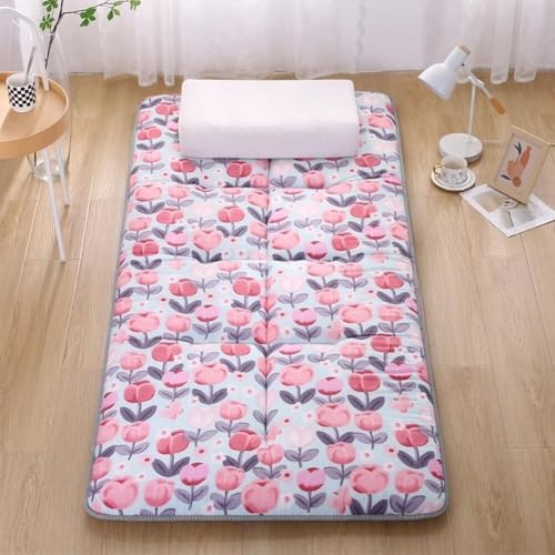 Japanische Futon-Bodenmatratze, Zusammenklappbare Bodenschlafunterlage, Tragbares Aufrollbares Gästebett, Futonmatte Für Camping-Schlafsaalreisen Japanische Futon-Bodenmatratze, Zusammenklappbare Bodenschlafunterlage, Tragbares Aufrollbares Gästebett, Futonmatte Für Camping-Schlafsaalreisen von Generic