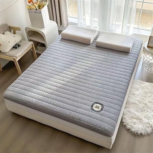 Japanische Futonmatratze, 2 Zoll Dicke Gästematratze Für Den Boden, Japanische Schlafmatte, Queen/King Size Futon, Faltbares Schlafsofa, Tragbares Camping(Gray,Twin(35.4"X80")) von Generic