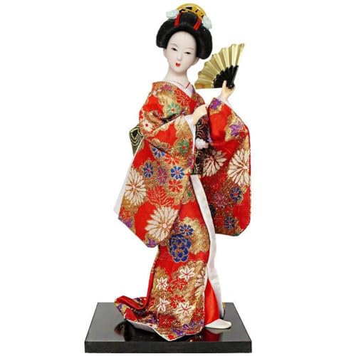 Japanische Geisha Kimono -Puppe Traditionelle Maiko -Puppe Asian Geisha Sammlerstück Figur Asian Kimono Puppenstatue Für Desktop -Ornamente von Generic