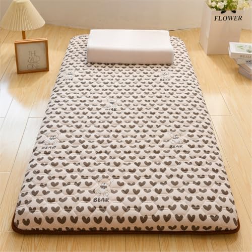 Japanische Moderner Stil Futon Matratze,atmungsaktiv, aufrollbar,weiches Schlafkissen für Zuhause, Gästebett, Schlafsaal, Camping, Reisen(AA,150 * 200cm) von Generic