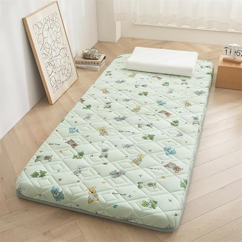 Japanische Schlafmatte, Aufrollbare Futonmatratze, Gästematratze Für Den Boden, Dicker Twin/Queen/King Size Futon, Faltbares Sofabett, Tragbares Reisecamping(A,Twin(39"X80")) von Generic