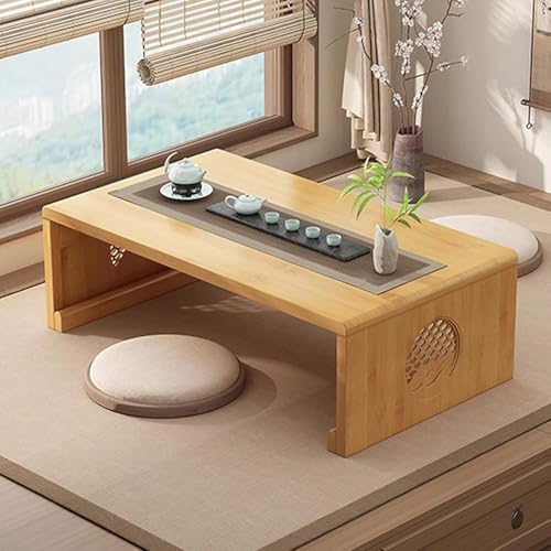 Japanischer Klapptisch Japanischer Bodentisch Massivholz Niedriger Tisch Zum Sitzen Auf Dem Boden Rechteckiger Klapptisch Esstisch Chabudai, Wood Color, 70 * 40 * 31cm Japanischer Klapptisch Japanischer Bodentisch Massivholz Niedriger Tisch Zum Sitzen Auf Dem Boden Rechteckiger Klapptisch Esstisch Chabudai, Wood Color, 70 * 40 * 31cm von Generic