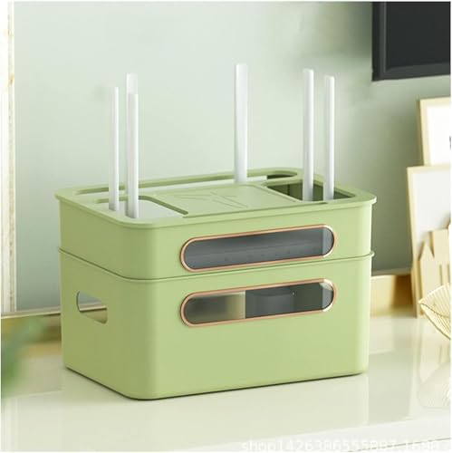Kabelaufbewahrungsbox, WiFi-Router-aufbewahrungsbox, Router-Hider-Box, Mehrschichtiges Aufbewahrungsbox-Rack Für Die Lagerung Von Kabeln, Routern, Tv-Set-top-Boxen, B, 31.5×22×20 cm von Generic