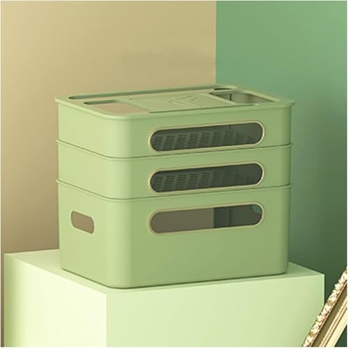 Kabelaufbewahrungsbox, WiFi-Router-aufbewahrungsbox, Router-Hider-Box, Mehrschichtiges Aufbewahrungsbox-Rack Für Die Lagerung Von Kabeln, Routern, Tv-Set-top-Boxen, B, 31.5×22×26 cm von Generic