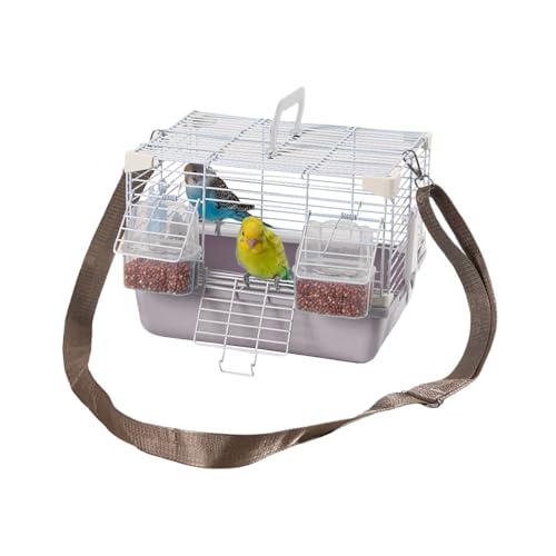 Käfig für Wellensittiche | Tragbare Transportbox mit Griff – mit herausnehmbarem Tablett, robustes und langlebiges Design für kleine Haustiere beim Umzug von Generic