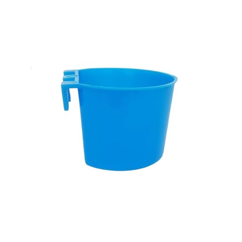 Käfigbecher Vogelfutternapf Hühnerwasserschale Kaninchenwasserfutter Hängender Drahtkäfig 8 Hühnerstallbecher Geeignet für Hahnenkampfgeflügel Jng181 (Blue, 8.3x8.3x6cm) von Generic