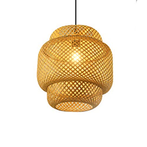 Käfiggewebte Pendelleuchte im südostasiatischen Stil, handgewebte, Hohle, handgefertigte Deckenleuchte im Landhausstil, mehrschichtige Inneneinrichtung für Esszimmer und Kücheninsel Käfiggewebte Pendelleuchte im südostasiatischen Stil, handgewebte, Hohle, handgefertigte Deckenleuchte im Landhausstil, mehrschichtige Inneneinrichtung für Esszimmer und Kücheninsel von Generic
