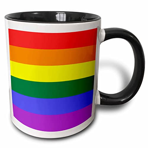 Kaffebecher Regenbogenfahne Gay Lesbian Pride Porzellan Kaffeebecher Leicht Zu Halten Becher Dekorativer Keramikbecher Für Party Haus 330Ml von Generic