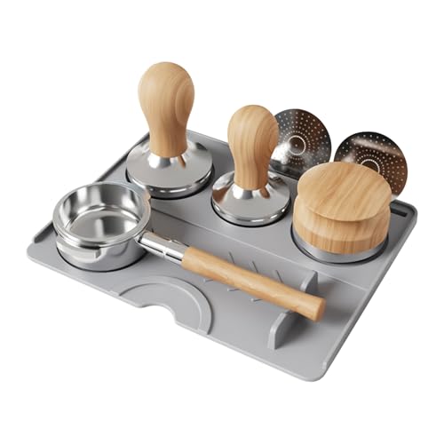 Kaffee-Tamping-Matte – Silikon-Tamp-Matte | Silikon-Tamping-Siebträger-Halter-Matten | lebensmittelechte Silikon-Tamp-Matten | hitzebeständige Werkzeug-Siebträger-Haltestation für Zuhause von Generic