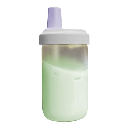 Kaffeebecher mit Strohhalm, Kaffeebecher mit Strohhalm | 500ml Bubble Teetasse Transparent mit Deckel | Tragbarer Teeglas für Wassergläser für Kaffee, Milch, Tee, Säfte d von Generic